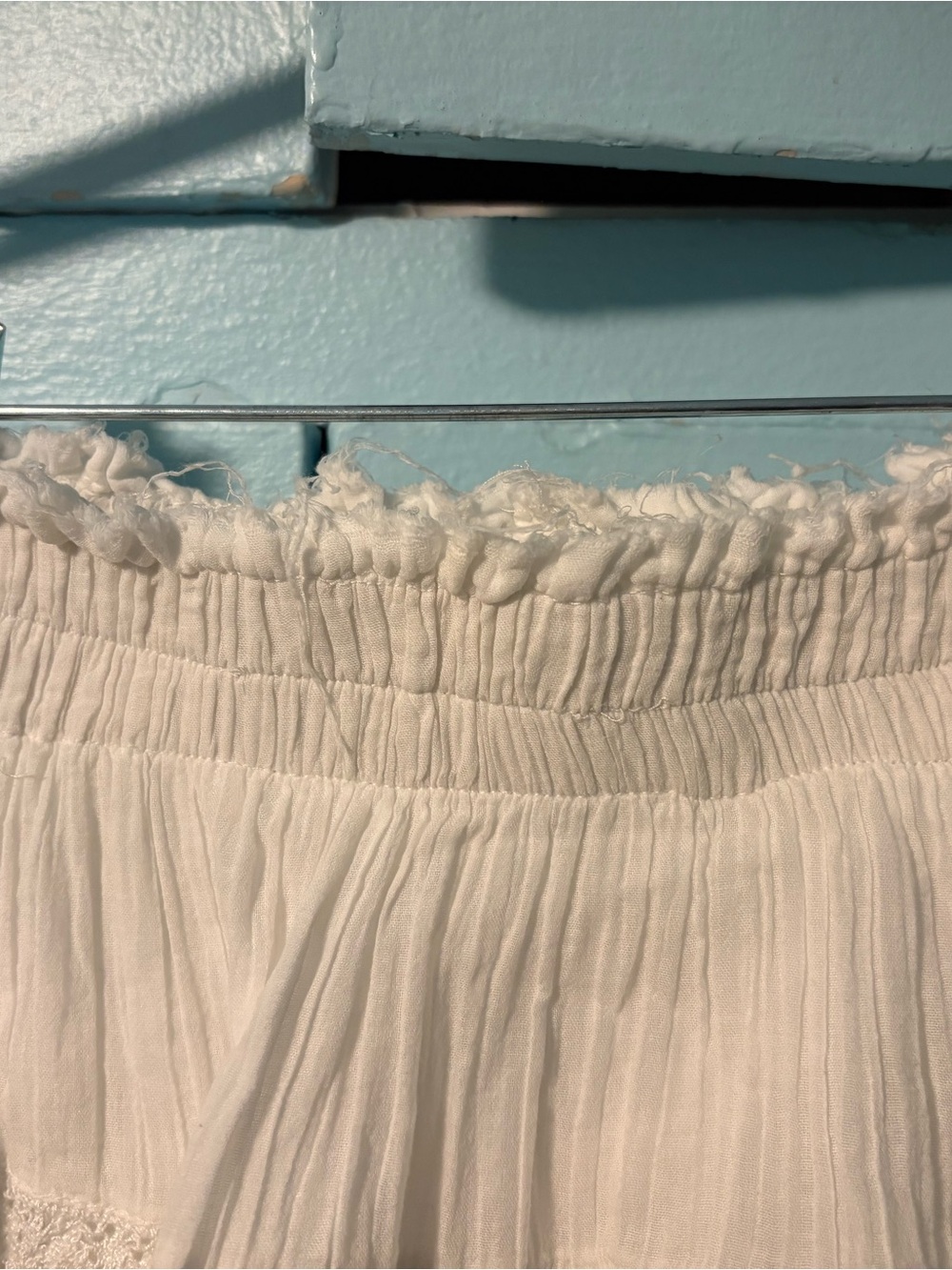Aerie Rock N Ruffle Tiered Mini White Skirt Small - Picture 5 of 6